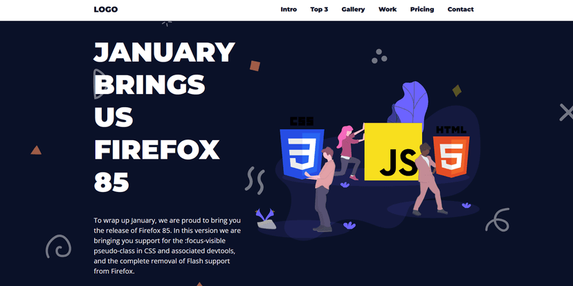 Portfolio Landing Page screenshot